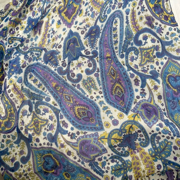 Women’s Lauren Ralph Lauren Paisley Floral Ruffle Tie Up Wrap Silk Dress Size 2 - Picture 5 of 16